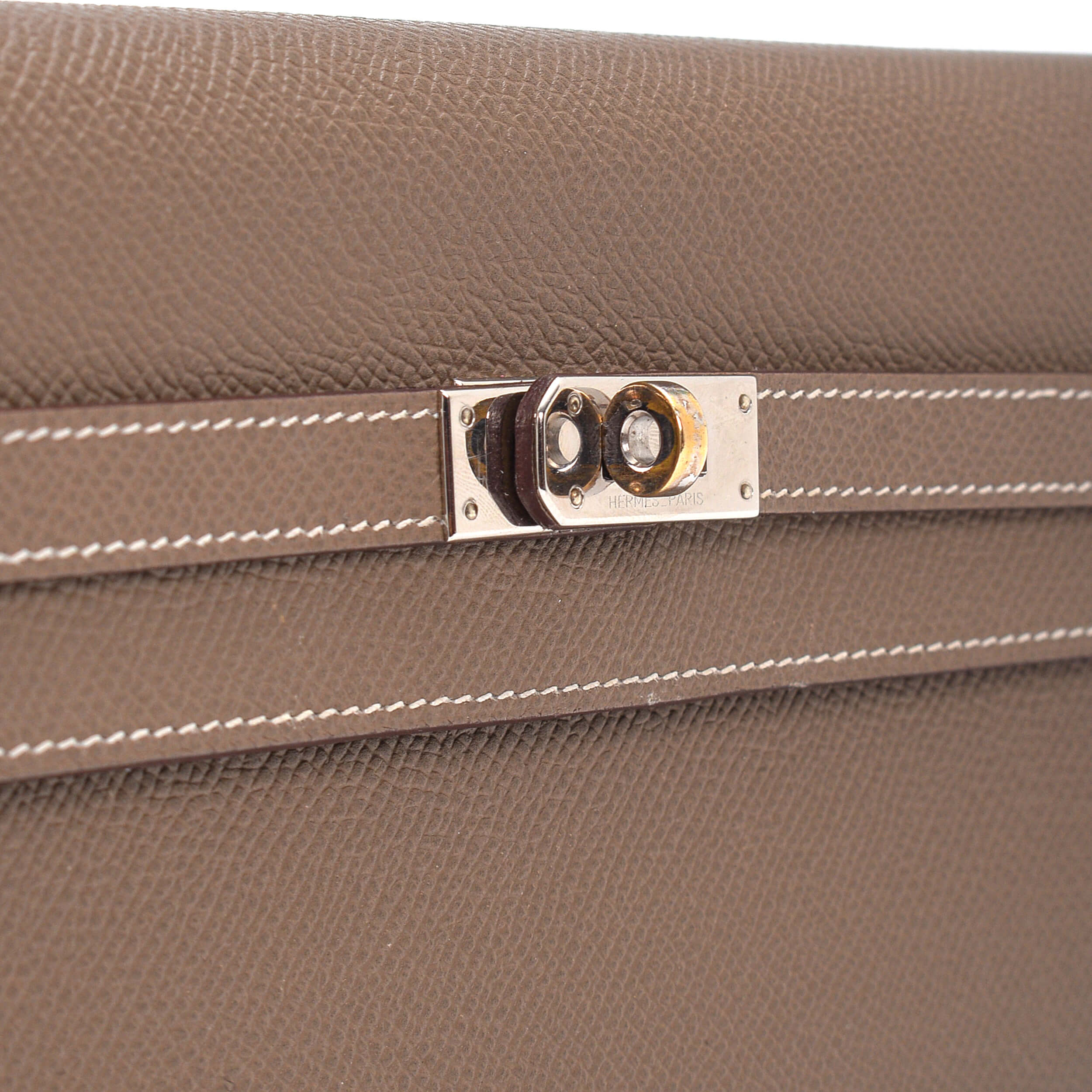 Hermes - Etoupe Epsom Leather Phw Kelly Wallet